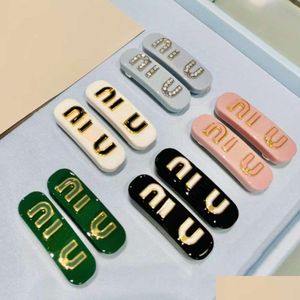 Hair Clips & Barrettes Luxury Designer Letter Youth Style Versatile Classic Hairjewelry With Brand High Quality Family Love Gift Drop Dh2Ow