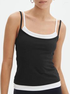 Женские танки Женщины y2k Cami Tops Tops Spaghetti ремешок Camisole Fitness Traby.