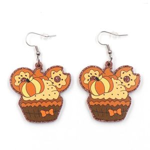 Dangle Earrings 1pair Product CN Drop Mouse Head Cake Cute Halloween Acrylic Jewelry For Women