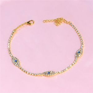 European and American Fashion Trend Golden Color Anklet Demon Eyes Simple Personality Geometric Sexy Retro Gift 236J