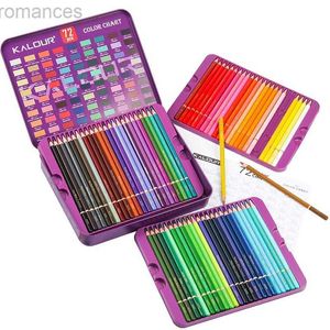 Bleistifte Kalour 72 Farben Aquarellstifte nass oder trocken Bleistift 72 Farben Ölfarbene Bleistift Zeichnung Stifte Set für Kinder Erwachsene Anfänger D240510