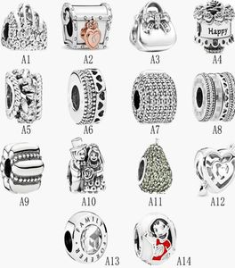 Real S925 Sterling Silver Charms Bracelets LOVE bag treasure box one arrow through Chain Snap Clasps Bracelet Fit For DIY Bead Charm3686305