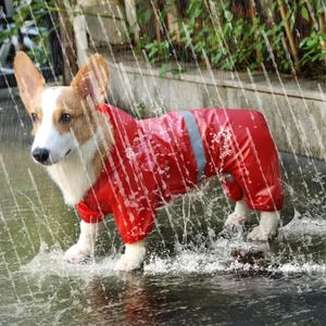 ペット犬の防水レインコートジャンプスーツ反射レインコート日焼け止め犬屋外服ジャケット小犬ペット用品240507