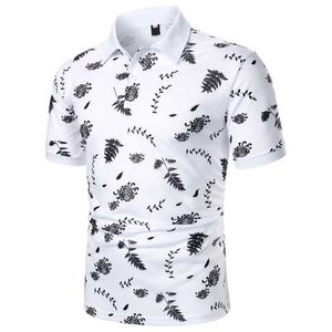 Męskie polo men krótka slve koszulka polo kwiatowy cyfrowy druk Top Strtwear Casual Fashion Holiday Men Lapel Polo Shirt Y240510VD6O