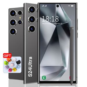 7,3 cala 5G S24 Ultra telefon komórkowy Odblokowany ekran dotykowy ekran Android Smart 13 System S24 Android Smartphone Camera Telefon HD Wyświetlacz Rozpoznanie twarzy 1TB