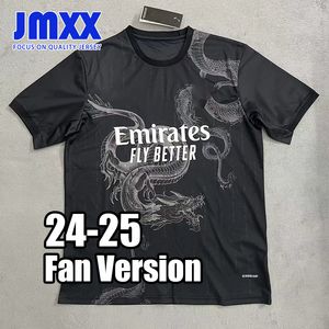 JMXX 24-25レアルマドリードサッカージャージーブラックドラゴンマッチプリマッチトレーニングスペシャルエディションメンズユニフォームジャージーマンフットボールシャツ2024 2025ファンバージョン