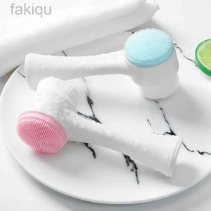 Cleaning Facial cleaning massage brush Facial cleaning products Skin care tool Double sided silicone 3D facial cleaning brush d240510