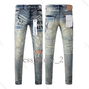 Purple dżinsy Designer dżinsy męskie dżinsy fioletowe dżinsy najwyższej jakości elastyczne tkaniny męskie dżinsy fajne styl Pantant Pant w trudnej sytuacji Black Blue Jean Slim 718