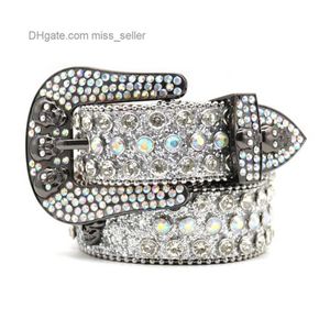 2022 Cintura di designer BB Simon Skull Rhinestone Belt for Men and Women Made Hip Hop Punk Fashion Pant Miss Seller 203Z 20Zz