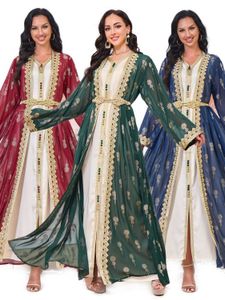 Robe Modedesigner Kleider für Frauen Arabische Kleidung Robe bestickte Strickweste Zweiteiler Kleider Abendkleider elegant