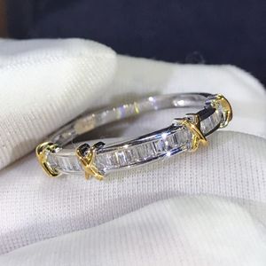 Luxus 24K Gold Labor Diamond Ring 100% Original 925 Sterling Silber Engagement Ehering Bandringe für Frauen Brautfeinschmuck 286i