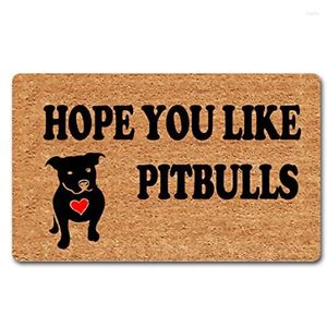 Carpets Funny Welcome Mat Rug Hope You Like Pitbulls Dog Rugs Home Decor Doormat Bathroom Anti-Slip Area R