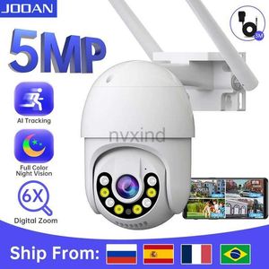 IPカメラJooan 3MP 5MP PTZ WiFi CameraカラーナイトビジョンIPカメラAI追跡屋外安全監視カメラワイヤレスCCTVカメラD240510