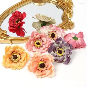 Fiori decorativi 10 pezzi 10 cm Rose Artificiali Fagro di seta Scrapa