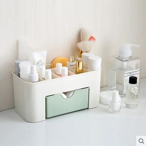 Gaveta de mesa nórdica caixa de armazenamento cosmético Makeup Brush Organizer Jóias Máscara de Máscara de Máscara de Máscara Case de Armazenamento Cosmético