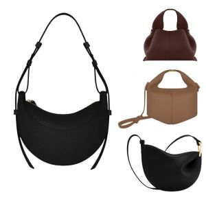 Designer Polen Pure Cowhide Half Moon Numero Style Crossbody Dumplings Mode und klassische Frauenbeutel Top -Qualität mit Original