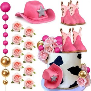 Forniture per feste Cowgirl Decorations Decorazioni per cappello da cappello Topper Western Birthing Baby Shower Bomboniere