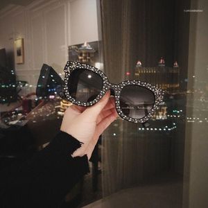 A versão coreana do Instagram-Chic 2021 de Estrelas de Glasses de Sun Big Frame e Diamonds Harajuku vintage Ulzzang Mirror1 227M