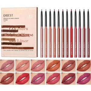 Lippenliner-Set 12 Stücke wasserdichtes mattes Lippenstift Set hohe pigmentierte feuchtigkeitsspendende, lang anhaltende Lippenstiftlippenstifte für Mädchen 240506