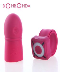 Silicone Penis Tip glande vibrador Extender Sleeve Wireless Remote Vibrator Cock Atraso ejaculação Ring Products Toy sexo para homens Y13277724