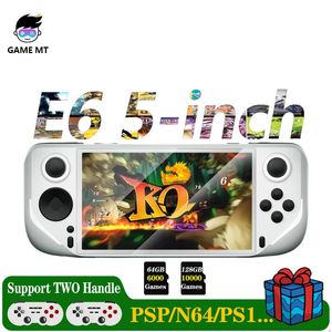 E6 Handheld GAME Console Portable Video Game 5-inch IPS Screen Retro Gamebox With 2.4G Wireless Controller Support PSP PS1 N64 240509