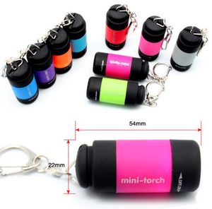 Mini tragbare LED -Taschenlampen Ultra helle Taschenschlüsselkettenlampe Licht Lantern USB wiederaufladbare Schlüsselbund -Taschenlampe
