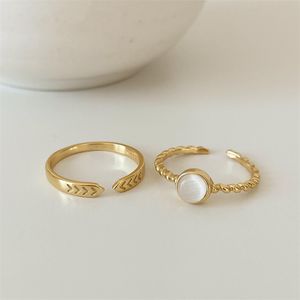 2 Designs U Choose 100% 925 Sterling Silver Rings Opal Direction Type Open Rings For Women Fine Jewelry 18K Gold Color anillos