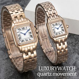 Uhren hochwertige Designer -Uhren Womens Watch 22 oder 27 mm zwei Größen Quarzbewegung Casuell Edelstahl Gold Watchstrap lässig Moderne Panthere Clasic Watch