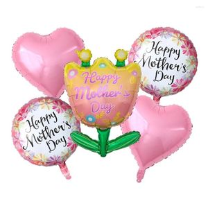 Decorazione per feste 5 pezzi Happy Mother's Day Decorazioni palloncini rosa palloncini di palloncini di compleanno della mamma