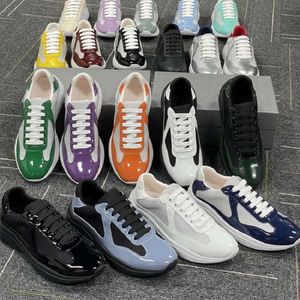 2024 Men Women America's Americas Cup Casual Shoes Xl Designer Sneakers High Quality Patent Leather Flat Trainers Black Wolf Grey Sky Blue Mesh Outdoor Sports Runner