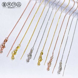 Designer Bag Gold Color Protection Needle Universal Chain O-Shaped Chain Box Chain Halsband Handgjorda DIY-smycken Tillbehör H1ZW