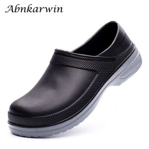 Anti-Skid Oil Resistant Chef For Men Kitchen Clogs Garden Shoes Cook Hotel Restaurant Nursing Waterproof Big Size 48 49 50