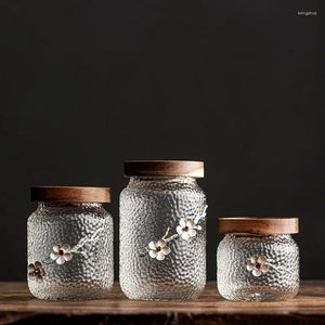 Garrafas de armazenamento 1pcs frascos de vidro e tampas do recipiente de jarra selado com lid de cozinha organizador de doces, mason suger