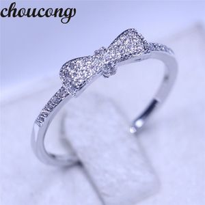 CHOUCONG BOW MULHERM MULHERES PAVE DE DIAMIA 925 STERLING SUBTIMEIRA ANELE