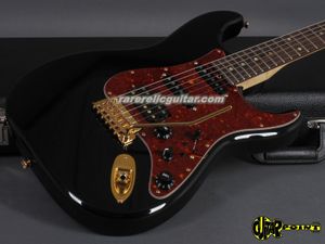 James Tyler Dann Huff Classic Black Electric Guitar Turtoiseshell Pickguard Maple Neck Rosewood Pickup SSH Pickups Gold Hardware Pearl Dot Inlay