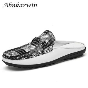 Sommer Männer Mode echte Leder Halbschuhe auf Moccasins Homme Casual Italian Style Dropshipping Store 2021 Bestverkauf