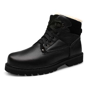 Winter Männer Knöchel Echtes Leder Militär Kampf Taktische Schneestiefel Arbeitsschuhe Botas Militares Hombre plus große Größe 48 49