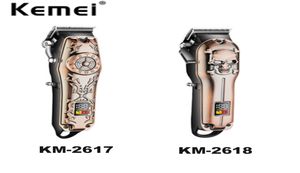 Kemei KM2618 KM2617 Professionelles Metall Elektrisch Haar Clipper wiederaufladbare wasserdichte Trimmer Männer Kabelless Haircut Machine 2618 22300892