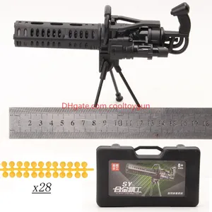 1: 6 Mini elaborado gatling m2 Toy Gun Model Soft Bullets Mechine Gun Outdoor CS Game CS ProP LOW COLEÇÃO REAL DURAL e LANÇA