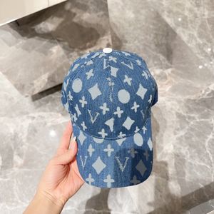 Designer Flower Cap Denim Summer Ball Caps Men Women UNISEX 2 Colori Cappello da baseball Casquette regolabile