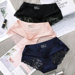 Frauenhöfen nahtlose Frauen hohl -out -Unterwäsche -Komfort Spitzenbesprechungen Low -Rise Female Sport Slipe Weiche Lady Dessous Dessous Dessous