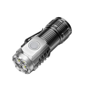 新しいウルトラ強力な懐中電灯3コアLEDミニ戦術懐中電灯USB充電式高出力LEDトーチ付き磁石