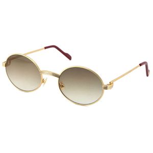 Großhandel größere 1186111 Metall Sonnenbrille exquisit sowohl Männer als auch Frauen Adumbral Brille UV40 Objektiv Größe 55-22-140 mm Silber 18k Gold Rahmen 170U