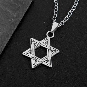 designer Clothing accessories gift star same necklace Zhang Jie six pointed star double-sided pendant straight 1B2A