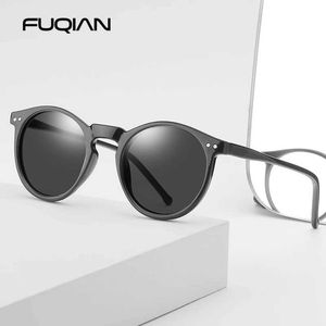 Occhiali da sole lussuoso piccolo occhiali da sole polarizzati circolari per donne retrò classiche ombre di guida alla moda nera Uv400 Q240509
