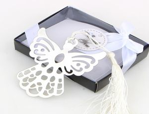 Silver Angel Bokmärke för dop Baby Shower Souvenirer Party Dop Giveaway Gift Wedding Presents for Guest 50st Gift Box3746281