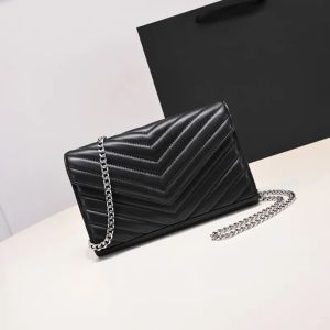 BASSE DESIGNERS Women Women Luxurys Crossbody Bags Lady Lady Borse Messenger Borse Borse Woman Satchel Borse Black Gold Silver Chain PU