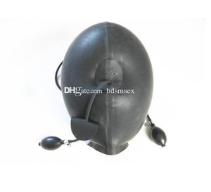 Latex Kopf Sex Hood Maske Qualität weiblicher Sklavengesichtsmaske Mund Bite Gag für BDSM Bondage Folter schweres Spiel Fetisch Erwachsene Toys2591983