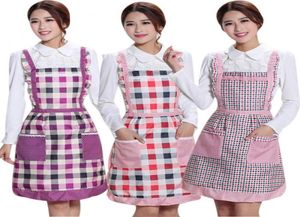 Women Lady Kitchen Apron Dress Restaurant Home Kitchen For Pocket Cooking Funny Cotton Apron Bib Matsal Barbecue 5162679