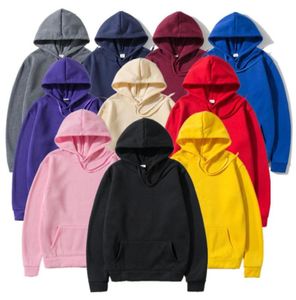 Women039s Hoodies Sweatshirts 100 Cotton Hoodie Plain Matching For Couple Basic Loose Pullovers Men Unisex Korean Fashion Sw7089527043448